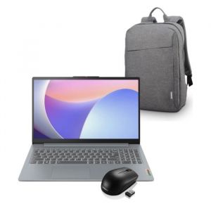 PC Portable LENOVO IdeaPad Slim 3 15IAN8 Sans Windows - 15 FHD - Intel Core i3 N305 - RAM 8 Go - SSD 512 Go + Souris + Sac &agrave; dos