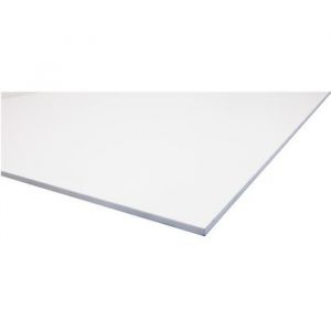 Plaque PVC expansé blanc - L: 100 cm - l: 50 cm - E: 10 mm - Blanc