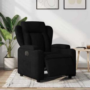 BEWI&reg;Fauteuil inclinable - Fauteuil R&eacute;glable/Fauteuil de relax - 1 personne - &eacute;lectrique Noir Tissu &FR98974