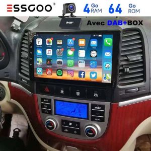Autoradio Android 9 pouces - ESSGOO - Hyundai Santa Fe 2006-2012 - &Eacute;cran tactile - GPS int&eacute;gr&eacute; - CarPlay & Android Auto