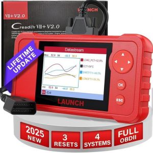Launch X431 Creader VII+ V2.0 OBD2 Scanner Valise Diagnostic Auto Fonctions OBD2 Complètes - Multimarque en Francais