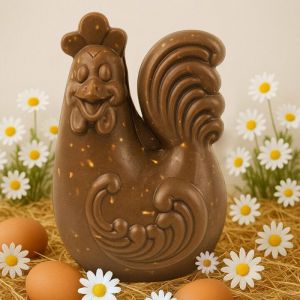 Gaston Le Coq en Chocolat Lait &eacute;clat de Noisettes Caram&eacute;lis&eacute;es - Collection P&acirc;ques