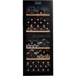 Cave à vin de service - LA SOMMELIERE - SLS90DZ - 91 bouteilles - Porte vitrée réversible - Classe G - 48 x 575 x 1285 cm - Noir