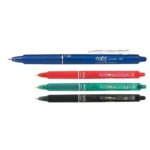 Stylos roller - PILOT - Frixion Ball Clicker - Lot de 4 - 07 mm - Effa&ccedil;ables - Couleurs assorties