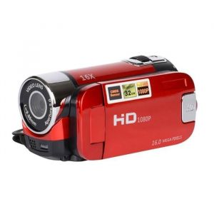 CAMESCOPE NUMERIQUE 16 MP 1080P Full HD zoom num&eacute;rique 16x &eacute;cran rotatif &agrave; 270&deg; rouge