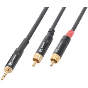 PD Connex c&acirc;ble audio cordon jack 35 m&acirc;le st&eacute;r&eacute;o / 2 x rca m&acirc;le - 6m - Id&eacute;al pour relier votre table de mixage
