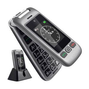 artfone G6 4G Téléphone Portable Senior Débloqué ClapetBouton SOSDouble écran de 24+18Batterie 1300mAhLampe Torche Noir