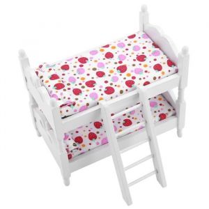 Lit de Poup&eacute;e - SALALIS - Lit Superpos&eacute; - 1:12 - Blanc - Pour Enfants &agrave; partir de 3 ans