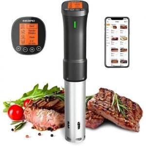 Cuiseur Sous Vide WiFi Thermoplongeur Sous Vide Cooker 1000W Calculateur dImmersion Cuisini&egrave;re Thermostat R&eacute;glable INKBIRD