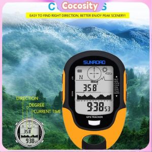 Cocosity Altim&egrave;tre GPS num&eacute;rique multifonction LCD Barom&egrave;tre Boussole portable pour Camping Randonn&eacute;e Escalade avec Torche LED