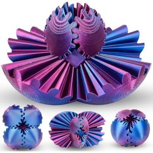Gear Ball Boule de Vitesse imprim&eacute;e 3D Spin Ball Cube Fidget Toy Steampunk Whirling Wonder Fidget Ball Gear Sphere Stress Ball
