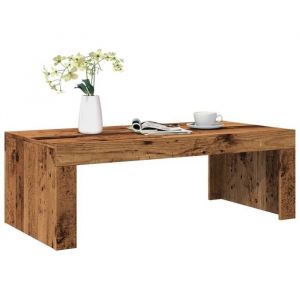 SALE 2026 Table &agrave; caf&eacute; Brun - Table basse vieux bois 102x50x35cm - bois ding&eacute;nierie PRO424742513