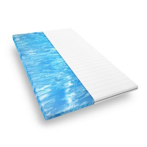 Surmatelas 120 x 190 cm - Surmatelas en mousse gel - Confort moelleux - Housse en microfibre - Épaisseur 5 cm