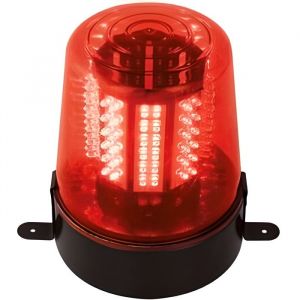 Gyrophare 108 led rouge 12v + alim 220v girophare