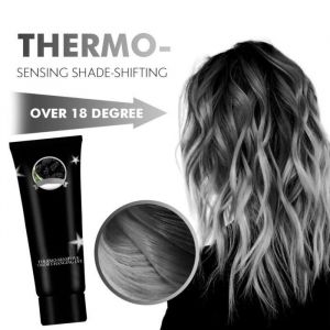 Un argent noir- -Cire &Agrave; Coloration Thermochromique Pour Cheveux Gris Cr&egrave;me &Agrave; Coloration Changeante &Agrave; D&eacute;tect