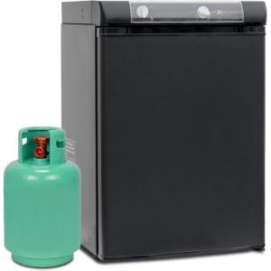 SMETA Frigo Trimixte 60L-12V/220V/Gaz-Frigo Camping Gaz-Mini Frigo Silencieux-pour Camping-Car