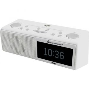soundmaster UR8350WE Radio-réveil DAB+ FM AUX USB blanc