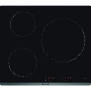 Table de cuisson à induction - BRANDT - BPI6314B - Vitrocéramique - 3 foyers - 7200 Watts