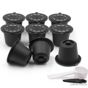 3-6 PI&Egrave;CES Caf&eacute; Capsule Nespresso Rechargeable Capsule Filtre &Agrave; Caf&eacute; R&eacute;utilisable de Cuisine Outils de Caf&eacute; De Qualit&eacute; Alimentair