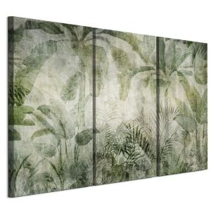 Tableau Decoration Murale - LumaSoul - 5-3-24-0-2-2-10-3 - Boho - 3 parties - Feuilles 7 - 90x60 cm