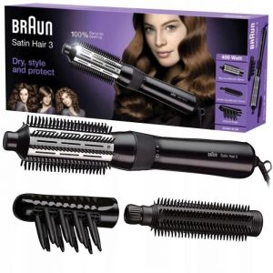 Brosse coiffante soufflante - Braun - BRAS330E - ionique céramique 3 embouts cheveux bouclés lisses