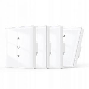Interrupteur de volet roulant - RESTEQ - WF-CS01 - Commande vocale - Minuterie - 4pcs