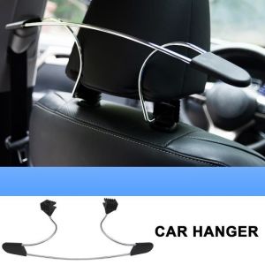 Cintre de v&ecirc;tement de voiture &agrave; auto si&egrave;ge arri&egrave;re appui-t&ecirc;te pour manteau costume chemise porte-veste crochet acier inoxydable