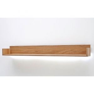 Etag&egrave;re murale coloris ch&ecirc;ne noueux - Longueur 150 x Hauteur 17 x Profondeur 25 cm