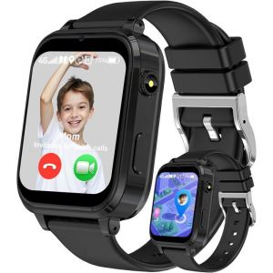 Montre Connect&eacute;e Enfant 4G Montre Gps Enfant Avec Telephone Appels Vid&eacute;o Chat Vocal Chat Familial Sos Mode Classe Podom&egrave;tre[YC635]