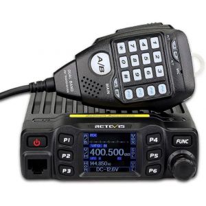 Retevis RT95 CB RadioAmateur Bi-Bande Double Moniteur 200 Canaux 5W/15W/25W CTCSS/DCS DTMF LCD Rotatif 180&deg; Emetteur-R&eacute;cepteur