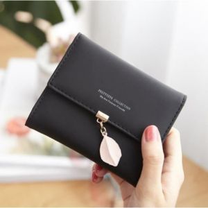 Porte Monnaie pour Femme Petit Sac Portefeuille en Cuir Pliable avec Porte-Cartes.