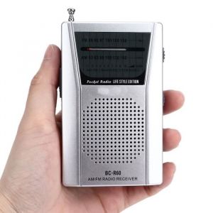 Zerone mini radio Radio Portable Poche Portable Petit Mini Multifonctionnel Pratique AM FM Transistor Radio Cadeau