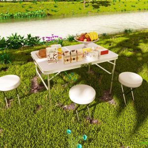 Table Pliante Carr&eacute;e 90cm Petite Table pour Jardin Balcon Cuisine Camping Pique Nique F&ecirc;te Tables de Salle Ext&eacute;rieure Int&eacute;rieure