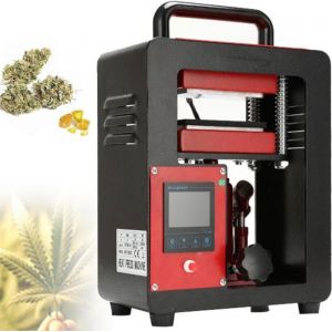 Manuelle hydraulique machine de presse &agrave; chaud 10 tonnes double plaque chauffante machine pour lextraction PU cuir fleurs plantes