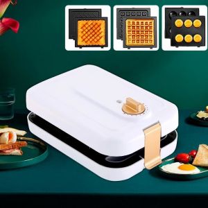 Gaufrier multifonction 3 en 1 JOULLI  Croque Monsieur Sandwich Gaufre Grill et Gaufrier  Antiadhésif Grande Puissance de 600W