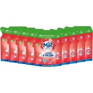 Liquide Vaisselle - Mir - Ultra Concentr&eacute; &agrave; Diluer - Vinaigre & Framboise - Lot de 9 x 150ml