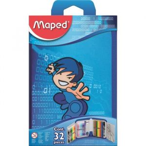 MAPED Trousse Scolaire Garnie 32 Pièces Karaté