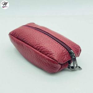 Porte Monnaie Cuir - Grain de Caf&eacute; - S8820/ROUGE