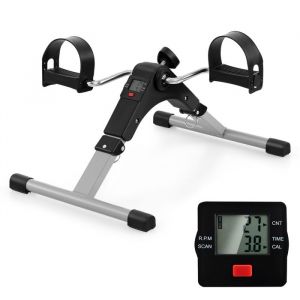 Mini V&eacute;lo dExercice COSTWAY-R&eacute;sistance R&eacute;glable-P&eacute;dalier Jambes/Bras-Ecran LCD-P&eacute;dales Antid&eacute;rapantes-Conception Pliable-Assembl&eacute;