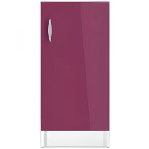 Meuble cuisine bas 40 cm 1 porte OXANE aubergine