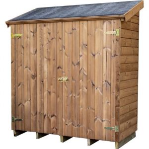 HABRITA - Abri mural de rangement - panneaux 19 mm - Surface ext.: 1.34 m2 - bois massif traité très haute température