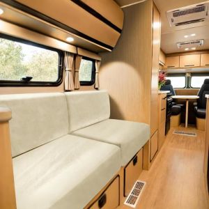 Housse De Coussin De Si&egrave;ge De CaravaneVelours Housse Banquette Camping CarHousse De Coussin De Canap&eacute; Caravane (BeigeSquare M)