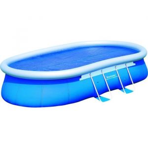 B&acirc;che solaire pour piscine ovale hors sol Fast Set 610 x 366 x 122 cm - BESTWAY - 560 x 311 cm - 150 g/m2