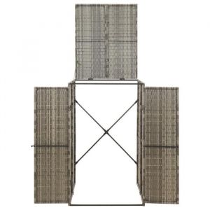 Bon plan Abri pour poubelle - JILI HOT - Meuble Cache-Poubelle Gris 70x80x117cm - Résine tressée - Pour jardin Thome6490678