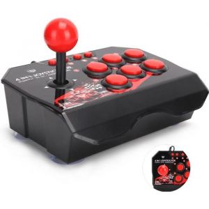 B&acirc;ton de combat darcade TMISHION - Accessoires de jeux pour Switch/PC/PS3 - Noir