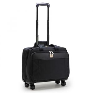 Valise Trolley - Monolith - Professionnelle - 4 Roues - Compartiments pour PC et Tablette - Noir
