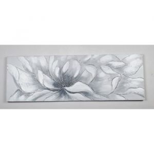 Tableau d&eacute;co Fleurs  105 -  Toile peinte &agrave; la main  -  50 x 150 x 3 cm