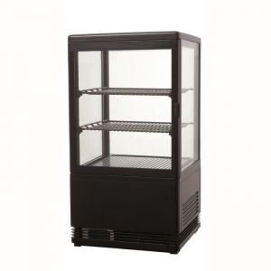 Vitrine réfrigérée à poser de comptoir - Noire 58 litres - Mini vitrine