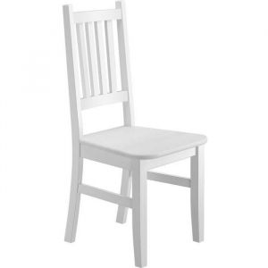 chaise de cuisine chaise de salle à manger chaise en pin massif laqué blanc Eris 90.71-01W