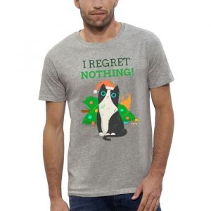 T-shirt CHAT DE NOEL - le chat destructeur de sapin de noel - PIXEL EVOLUTION - Homme